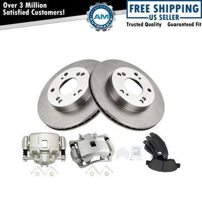 Pinzas de freno delanteras pastillas y rotores para Acura RSX 2002-2006 Foto 1 de 4