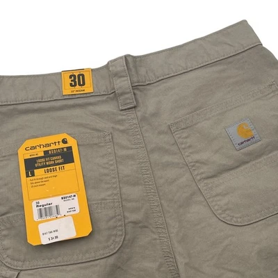 Carhartt Mens Canvas Utility Work Shorts Loose Fit Size 30 Tan B147 New - Image 1 of 4