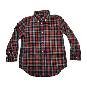 Ralph Lauren Button Down Shirt Boys 6 Classic Plaid Long Sleeve Pony VGUC - Picture 1 of 7