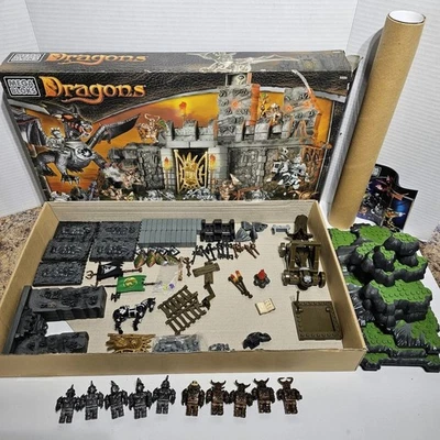 Vintage 2002 Mega Bloks Dragons Sorcerer's Lair Set 9886 INCOMPLETE For PARTS - Image 1 of 4