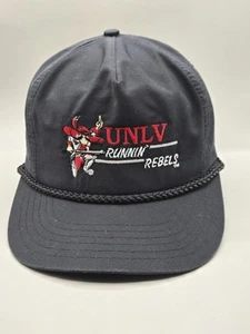 UNLV Runnin' Rebels Vintage 90s Rope SnapBack Hat Cap Rare Larry Johnson Days - Picture 1 of 7