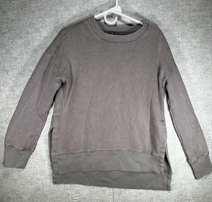 90 Degrees Sweatshirt Women Medium Grey Hi Low Pullover Slits Long Sleeve - Bild 1 von 7