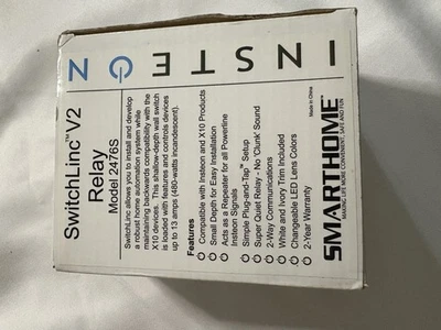 INSTEON Smartlabs On/Off Switch 2476S - White - NIB/NEW - Image 1 of 4