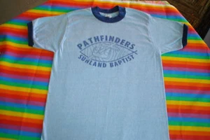 VINTAGE 70S RINGER T SHIRT LET THE SON SHINE IN  - Picture 1 of 4