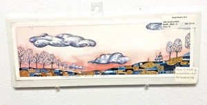 Fine Art Original Artist Proof Klimteske Landschaft Aquarell Lisa Prusinski - Bild 1 von 6