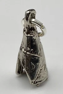 Vintage Sterlingsilber Indianer Tipi Tipi Tipi Zelt Anhänger Charm - Bild 1 von 10