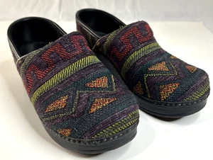 Dansko Damen Azteken Southwestern Clogs gewebter Gobelin Slipper Schuhe 36, US 6 - Bild 1 von 14