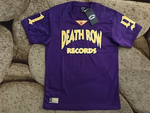 Death Row Records Los Angeles #91 Football Jersey Mens Medium Purple Paisley NWT - Picture 1 of 6