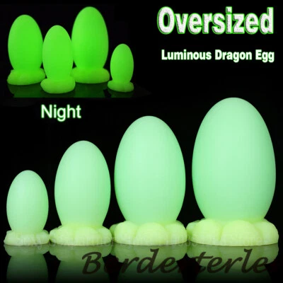 Luminous Dragon Egg Huge Anal Plug Fisting Thick Butt Plug Anal Dilator Sex Toys - Image 1 of 4