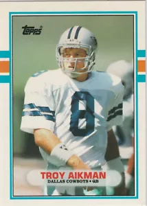 Troy Aikman 1989 Topps Traded Rookie #70T RC Dallas Cowboys HOF - Foto 1 di 1
