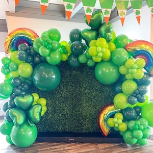 130Pcs St. Patrick'S Day Balloon Arch Garland Kit Green Balloons Lucky Shamrock - Picture 1 of 12