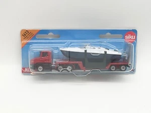 Siku 1613 ,,Scania Tieflader mit Boot,, ,,Neu in OVP,, Siku Super - Bild 1 von 1