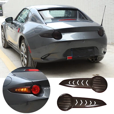 Cubierta de luz trasera ahumada Blackout Overlay Len se adapta a Mazda MX-5 Miata 2016-2024 Foto 1 de 4