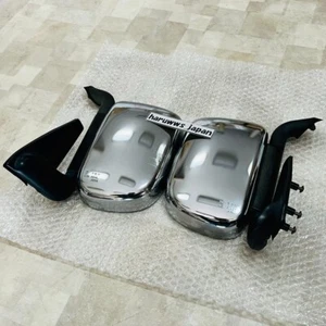 Side View Door Mirror Chrome Genuine Subaru 90-98 Sambar KS3 KS4 KV3 KV4 USED - Picture 1 of 9