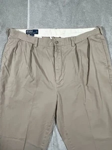 Vintage Polo Ralph Lauren Men's 38X34 Andrew Pant Pleated Cotton Chino Preppy - Imagen 1 de 8