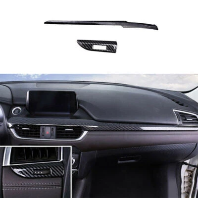 For Mazda 6 2016-2017 Carbon Fiber interior Console Dashboard Strip Trim Covers - Image 1 of 4