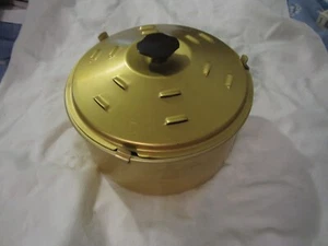 Vintage Rival Bread n & Cake Bake Crock Pot Baking Pan w Lid Gold - Picture 1 of 3