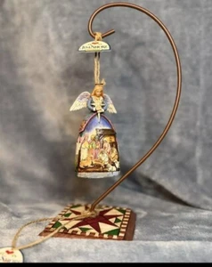 2 Pc Jim Shore Angel Nativity Gown Ornament and Stand Lot  Rare  #4005767 NIB - Picture 1 of 4