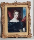 Exquisite Regency Miniatur Portrait Of Thomasina Matthews mit Vergoldetem Metall