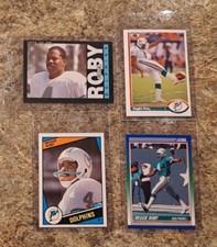 (4) Reggie Roby 1984 Topps Rookie Card RC 1985 1990 1991 Upper Score Dolphins