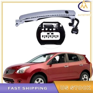 Manija de puerta cromada delantera izquierda del lado del conductor apta para Nissan Rogue 2010-2013 - Imagen 1 de 10