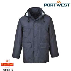 Portwest Corporate Traffic Arbeitsjacke wasserdicht wattiert gefüttert Kapuze Mantel S437 - Bild 1 von 4