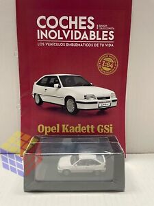 Coche clásico Opel Kadett GSI Blanco (Escala 1:64) - Incluye vitrina expositora