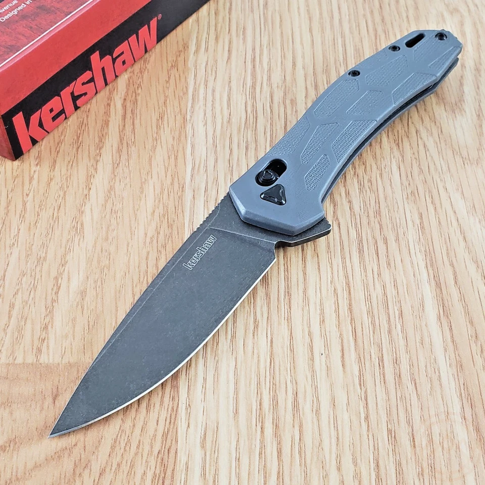 Kershaw Covalent Folding Knife Duralock 3.2in Blackwash Drop Point Blade KS2042