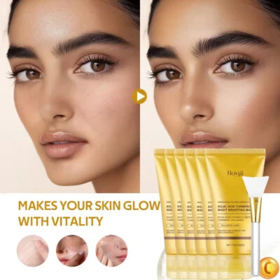 1-6 Kojic Acid Turmeric Collagen Peel-Off Mask Night Wrapping Mask Fade Wrinkles - Image 1 of 4