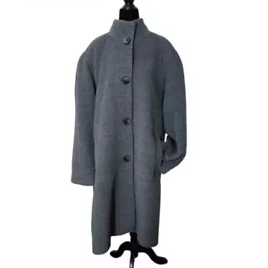 Jones New York Alpaca Coat Size 16 Womens Large Alpaca Long Coat Dress Overcoat - Picture 1 of 6