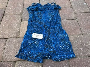 NWT! Forever 21 Girls Spaghetti Strap Jumpsuit Black & Blue Floral Size M WOW!!! - Picture 1 of 5