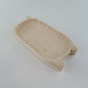 Wooden Tray / Plate Hand Carved 33 cm Long, Unpainted