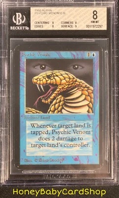 MTG Limited Edition Alpha 1993 Psychic Venom BGS 8.0Q+ NM/MT Old School 93/94 - Image 1 of 4