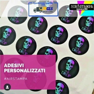 100 adesivi vinile pvc sagomati digitali adesivi personalizzati del tuo logo  - Foto 1 di 3