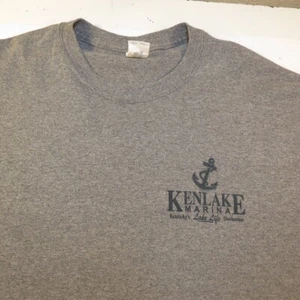 KENLAKE MARINA KENTUCKY LAKE LIFE TEE T SHIRT Mens XXL 2XL Gray Anchor Boat - Picture 1 of 3
