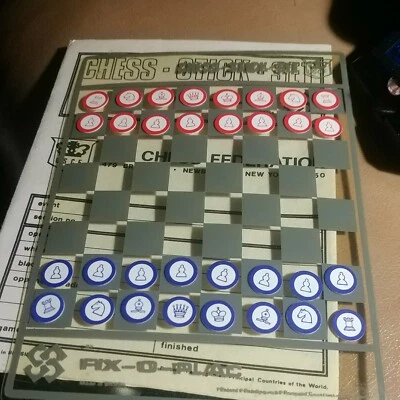chess stick set-fix-o-plac-us chess federation-NOS - Image 1 of 4