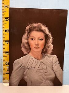 1940's Hollywood Starlet Greer Garson Color Tinted 5x7 Paper Photo