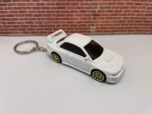 LLAVERO para 98-01 SUBARU IMPREZA STI BLANCO COCHE LLAVEROS CADENAS LLAVERO ANILLO CORDÓN - Imagen 1 de 2
