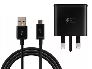 Samsung Fast Charger Plug OR Micro USB Cable For Galaxy Tab A 10.1 2016 / Z3 Z2 - Picture 1 of 7