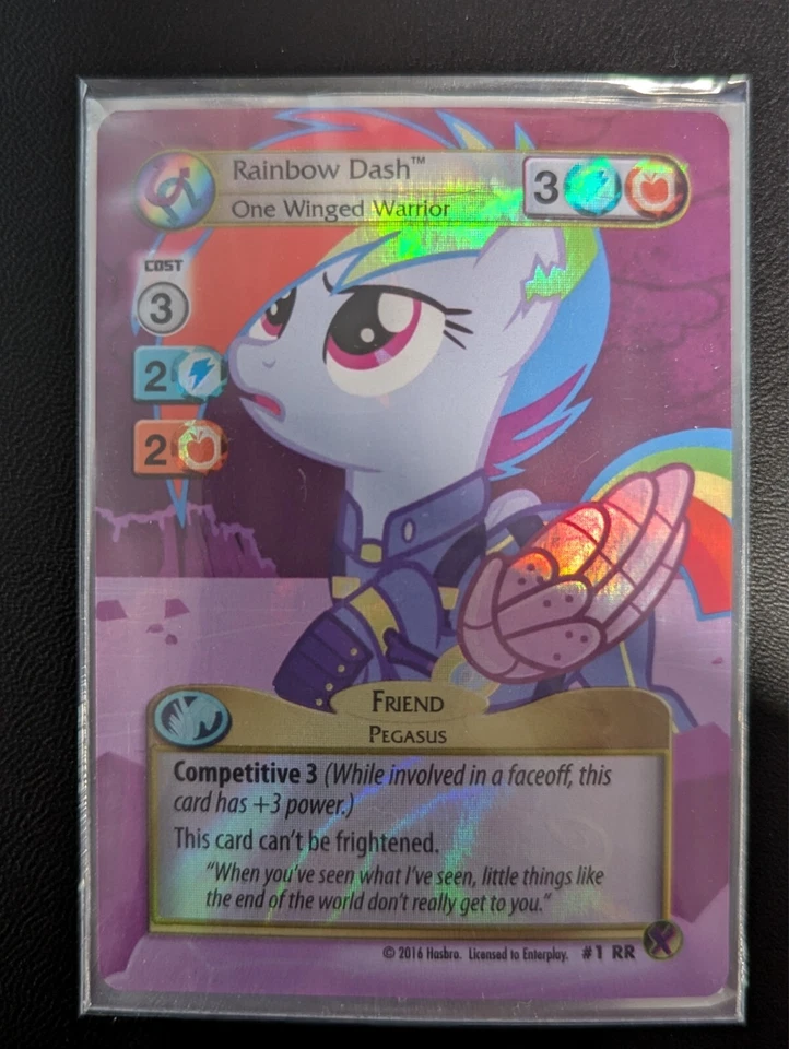 My Little Pony CCG Rainbow Dash One Winged Warrior Royal Rare MLP CCG #1 RR - Image 1 of 1