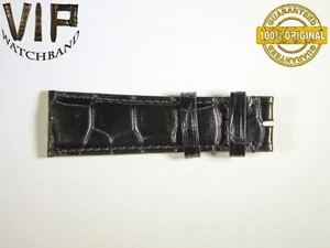 OEM Authentic IWC SANTONI ONE SHORT PART strap 22 mm croco BLACK color - Picture 1 of 2