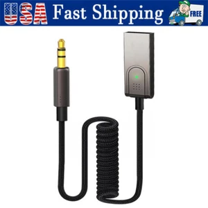 Bluetooth 5.3 to Aux Adapter for Car, USB to TRS 3.5mm Bluetooth Receiver add... - Picture 1 of 6