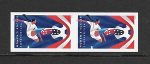 Scott #5754a IMPERFORATE (NO DIE-CUT) 2023 Women's Soccer Horizontal Pair, MNH - Picture 1 of 1