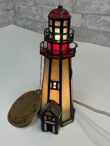 Buntglas Leuchtturm beleuchtet USA Wahrzeichen Jahrhundert Lichter Cape May Neu mit Etikett 7 Zoll - Bild 1 von 12