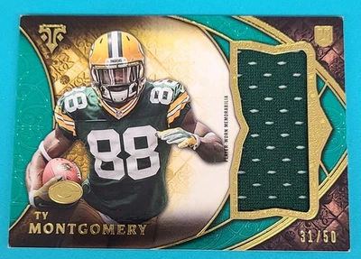Tarjeta T8 2015 Topps Triple Threads Rookie Emerald/50 #TTRAR-TM Ty Montgomery Foto 1 de 2