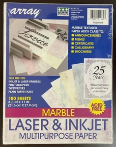 Pacon® Carta Multiuso in Marmo, 5 Colori Assortiti, 24 libbre, 8-1/2" x 11" - Foto 1 di 1