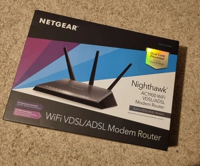 NETGEAR Nighthawk D7000 AC1900 Dual Band Gigabit WiFi Modem Gaming Router - Image 1 of 4