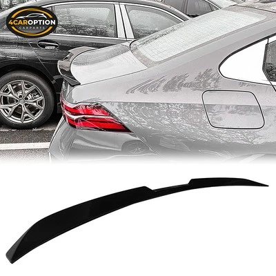 Спойлер на багажник подходит для 24–25 BMW G60 5 серий и I5 V-образного стиля заднее крыло глянцевый черный ABS - Изображение 1 из 3