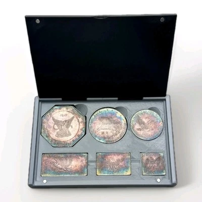 1969 W H Foster Silver Eagles Nest Set Hercaimy Enterprises Toned 19.25oz .999 - Image 1 of 4