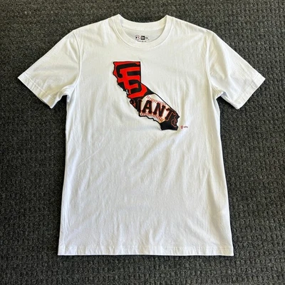 San Francisco SF Giants New Era T Shirt White M MLB California Logo Excellent - Image 1 of 4